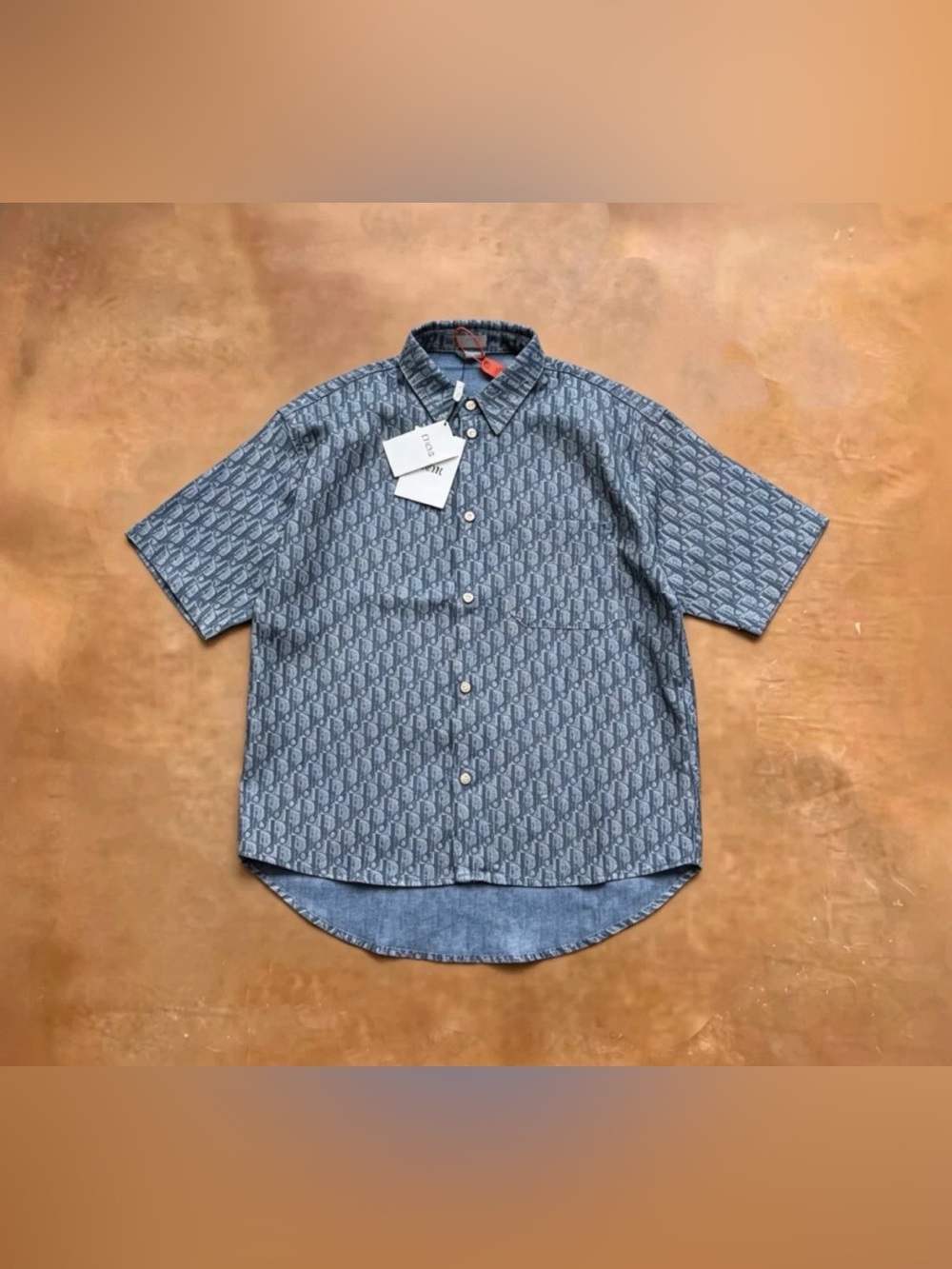 DIOR, OBLIQUE SHORT SLEEVES DEJIM SHIRT